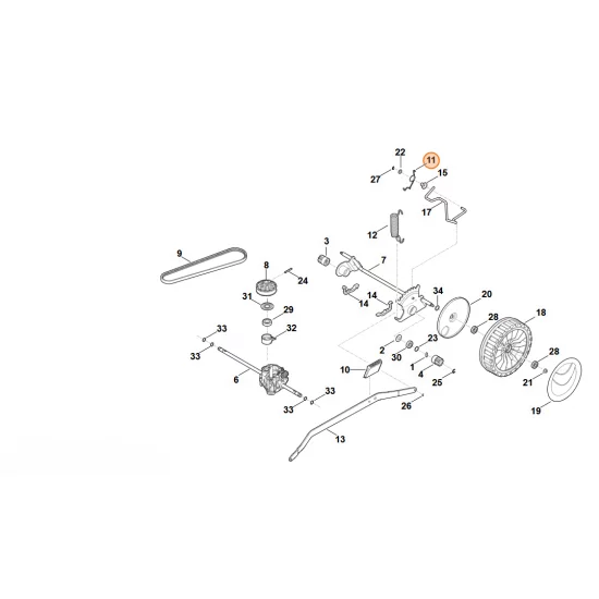 Stihl  Sprężyna kątowa 6364 703 4900
